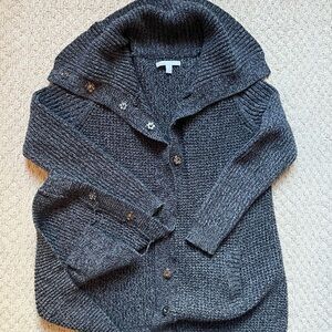 Old Navy Dark Gray Cowl Neck Wool Blend Sweater